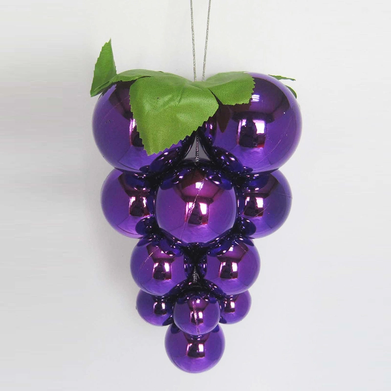 Wholesale Artificial Plastic Grape Shape Decorations Bunch Decorative Christmas Decor